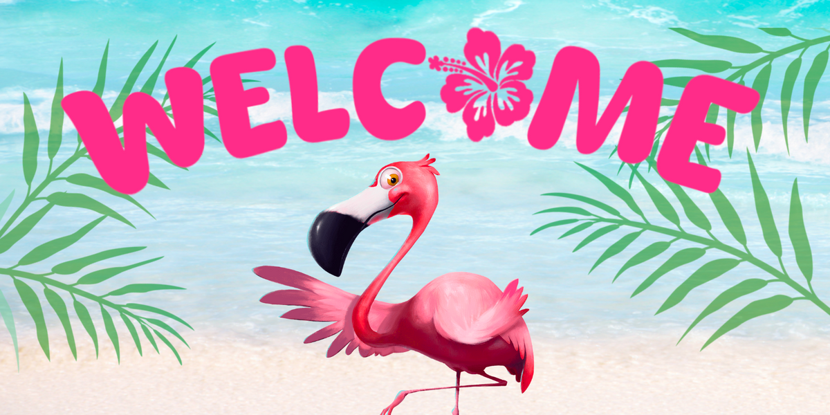 Buy: Pink Flamingo Summer Art Coastal Flamingo Bird