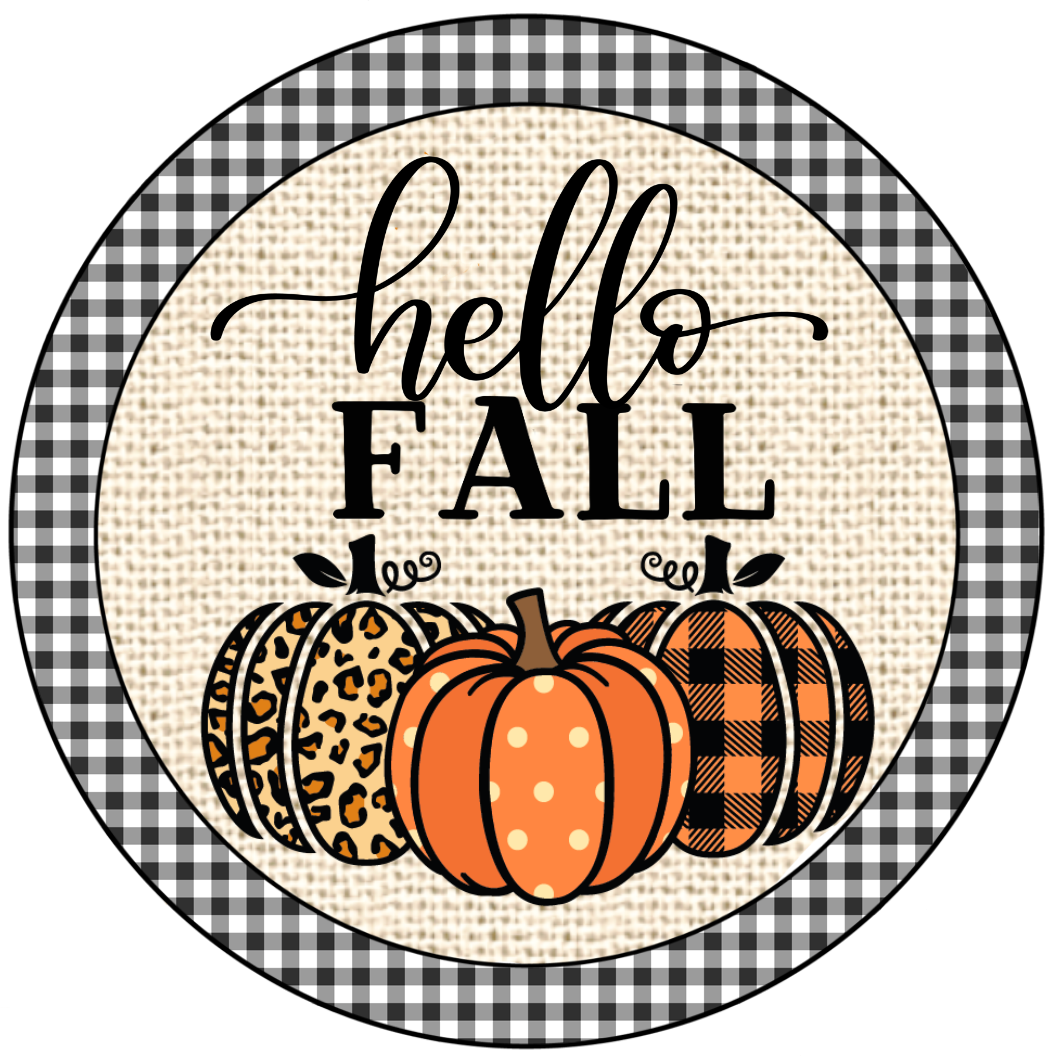 Pumpkin Love Fall Hello Fall Plaid and Polka Dot Shirt Design Trendy Fall  Hello Pumpkin Not Editable Print/sublimation Digital Download 