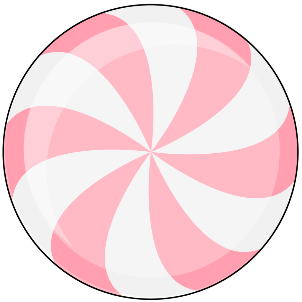 8 inch round wreath sign is a pink and white striped peppermint candy